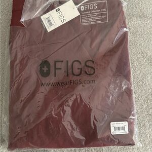 Figs Burgundy Three-Pocket Scrub Top 2XL